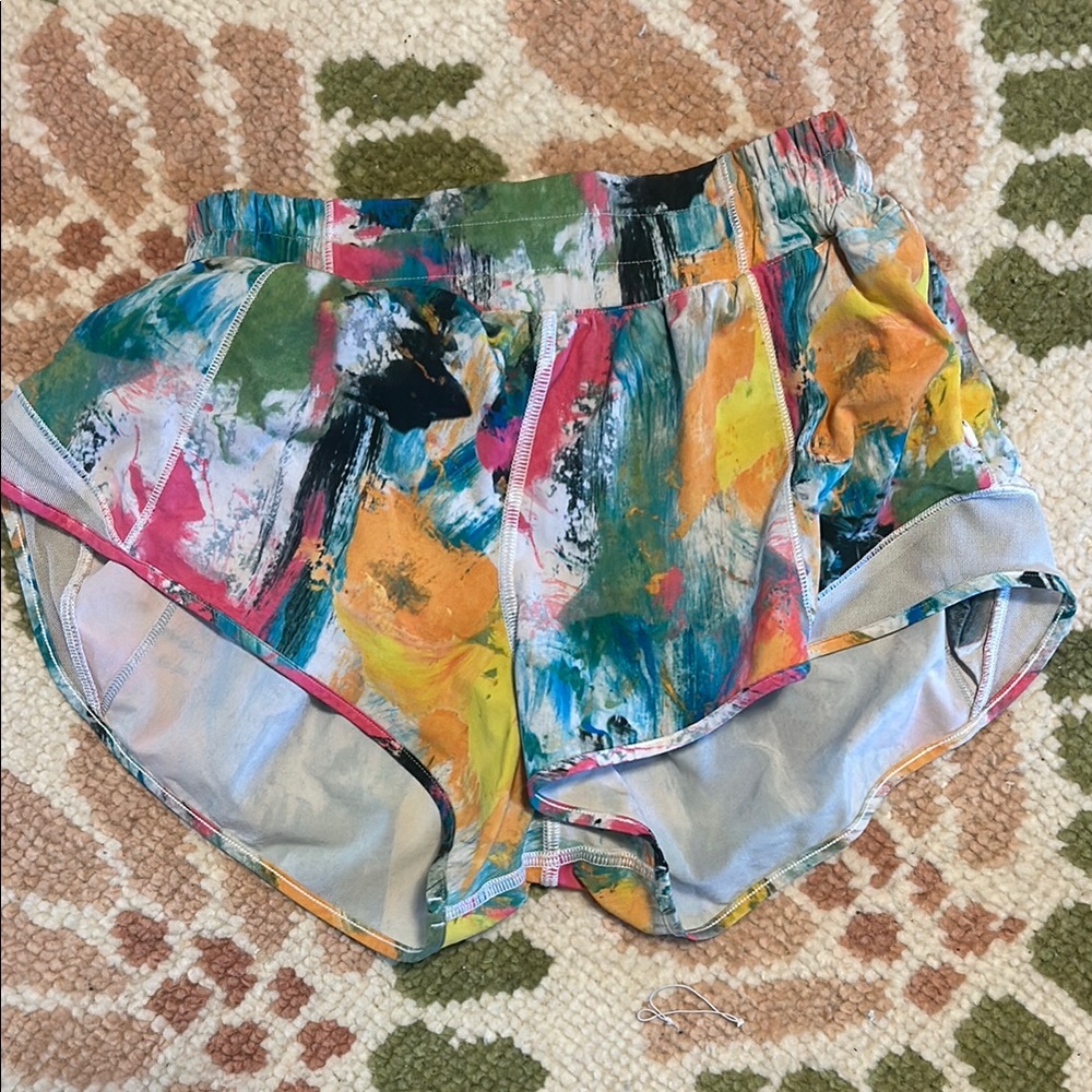 Lululemon Athletica Red and Pink Athletic Shorts